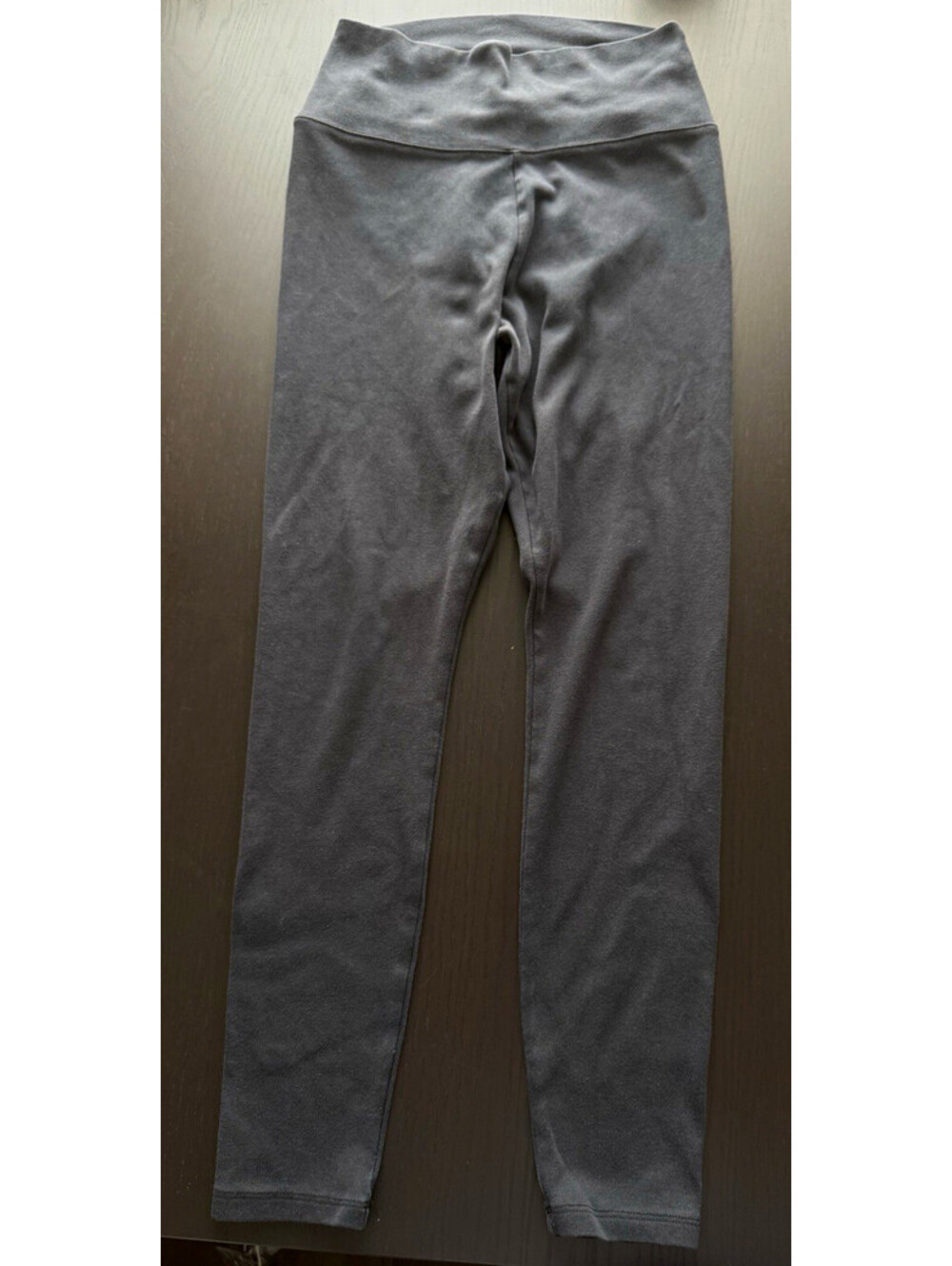 Simply Vera Vera Wang Leggings Women Large Dark Gray Cotton Blend High Waist